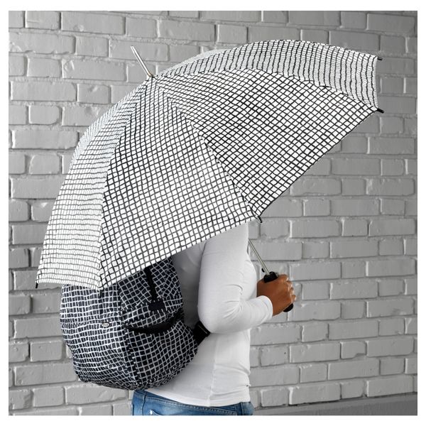 Зонт КНЭЛЛА, черный, белый - схема-чертеж с размерами