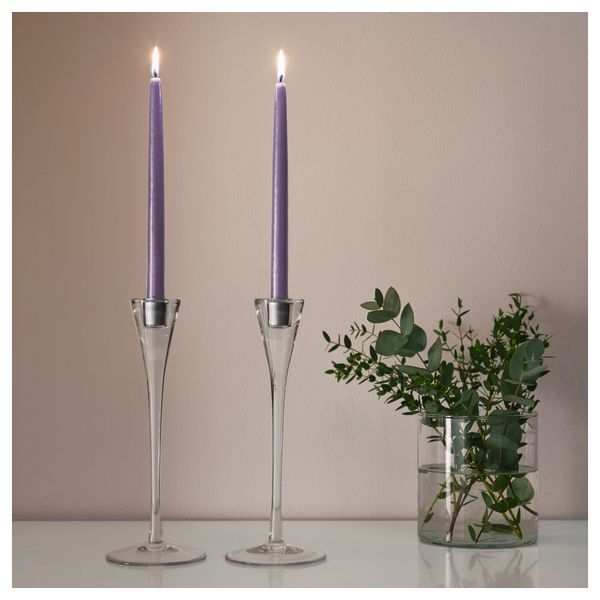 Неароматическая свеча КЛОКХЕТ, сиреневый (25 см) - схема-чертеж с размерами