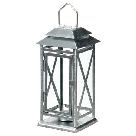 Фонарь для греющей свечи,д/дома/улицы, 22 см, оцинковка IKEA BEFÄSTA 405.235.87