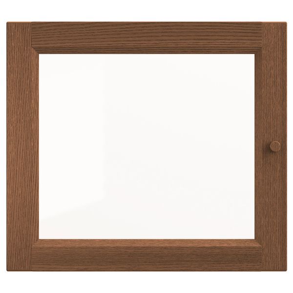 Стеклянная дверь, коричневый ясеневый шпон 40x35 см IKEA OXBERG ОКСБЕРГ 403.834.07 - схема-чертеж с размерами