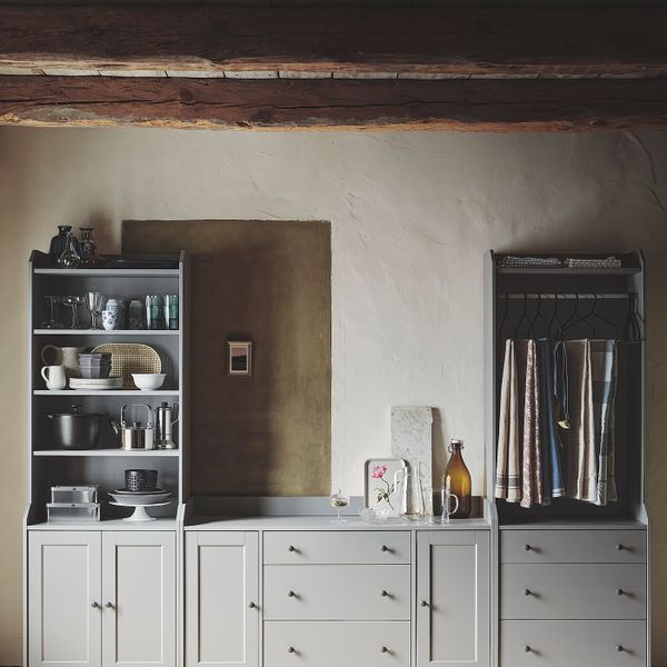 Шкаф высокий,2дверный, серый 70x199 см IKEA HAUGA ХАУГА 904.150.57 - фото 8