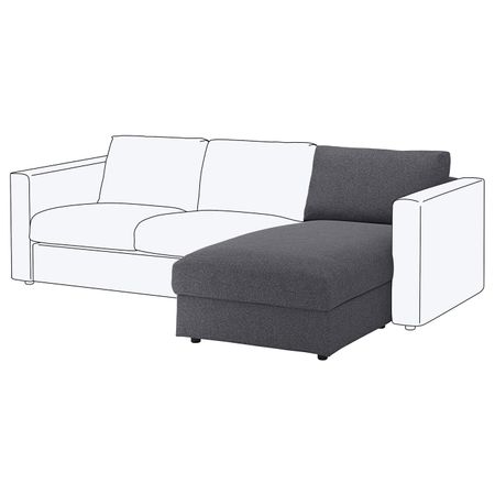 Секция козетки, Гуннаред классический серый IKEA ВИМЛЕ 291.975.91