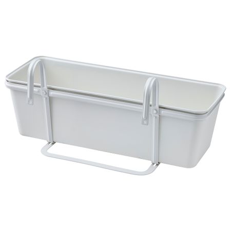 Ящик для цветов с держ, 48x18 см, для сада белый IKEA ROSENKÅL 205.355.91