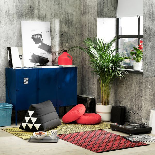 Подушка, круглой формы красный 40 см IKEA SAMMANKOPPLA САММАНКОППЛА 404.721.11 - схема-чертеж с размерами