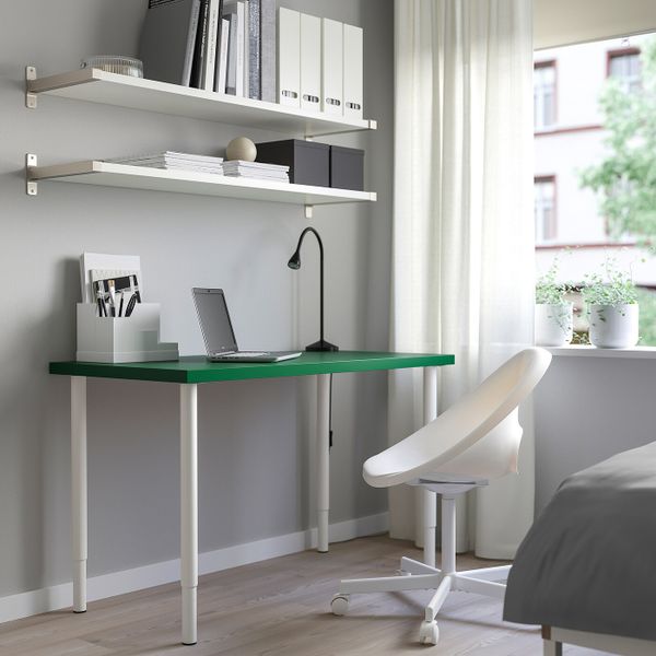 Стол, зеленый, белый 120x60 см IKEA LINNMON ЛИННМОН / OLOV ОЛОВ 193.355.07 - схема-чертеж с размерами