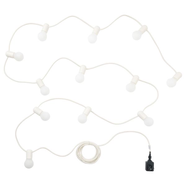 Гирлянда, 12 светодиодов СТРОЛА, д/дома/улицы, матовый - схема-чертеж с размерами