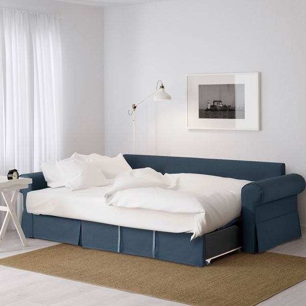 Диван-кровать с козеткой, Идекулла синий IKEA BACKABRO БАККАБРУ 204.853.79 - фото 4