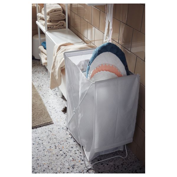Корзина для белья, 90 л, белый, серый IKEA TORKIS ТОРКИС 903.199.75 - схема-чертеж с размерами