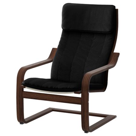 Кресло ПОЭНГ, коричневый, Ранста черный