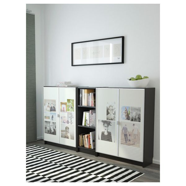 Стеллаж, черно-коричневый 200x30x106 см IKEA BILLY БИЛЛИ / MORLIDEN МОРЛИДЕН 092.439.71 - фото 2