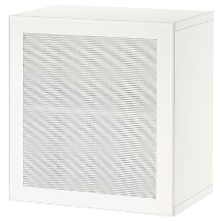 Стеллаж с дверью, белый/мортвикен белый 60x42x64 см IKEA BESTÅ БЕСТО 794.418.97
