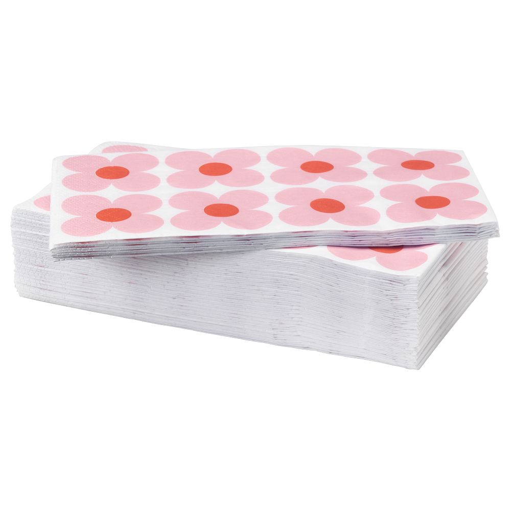 Салфетка бумажная СОММАР 2019, цветок, розовый (38x38 см) - фото 1