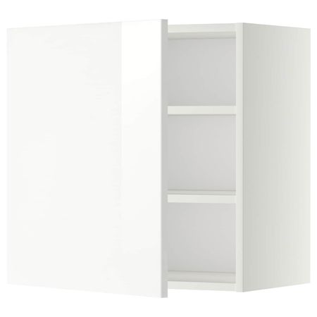 Навесной шкаф с полками, белый/Рингульт белый 60x60 см IKEA METOD МЕТОД 494.450.24