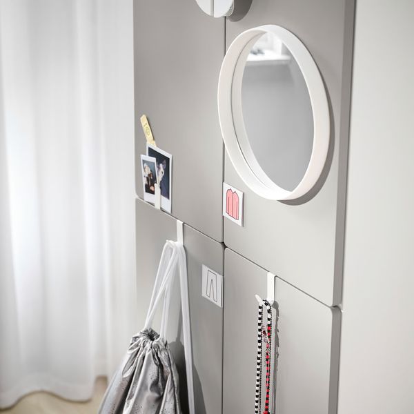 SMÅSTAD / PLATSA Гардероб - белый серый/с 2 платяными штангами 60x42x181 см - фото 6