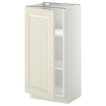 Напольный шкаф с полками, белый/Будбин белый с оттенком 40x37 см IKEA METOD МЕТОД 692.277.13