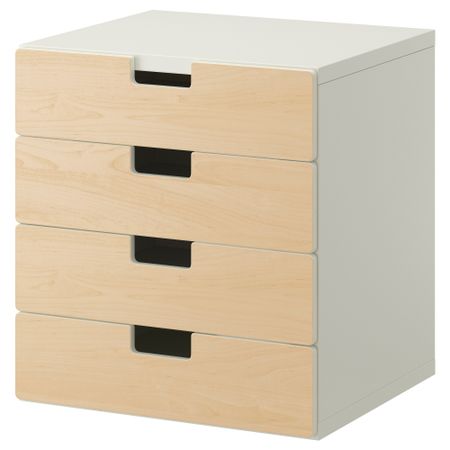 Комбинация для хранения с ящиками СТУВА, белый, береза (60x50x64 см)