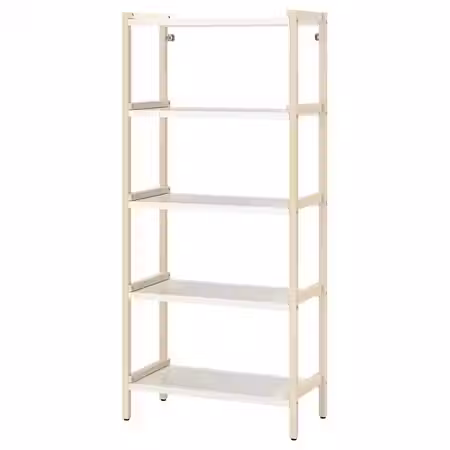 EKENABBEN Открытый стеллаж - осина/белый 70x34x154 см