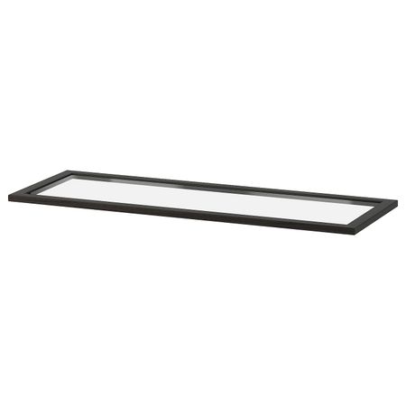Полка стеклянная, черно-коричневый 100x35 см IKEA KOMPLEMENT КОМПЛИМЕНТ 104.375.48
