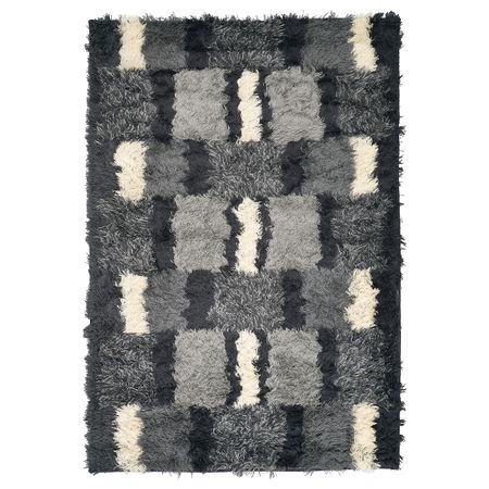 Ковер, длинный ворс, разноцветный 133x195 см IKEA NAUTRUP НАУТРУП 004.400.18