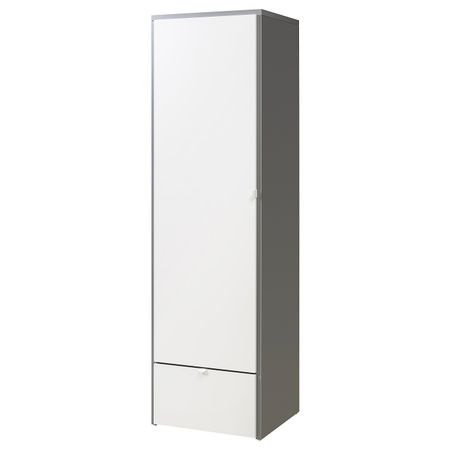 Гардероб, серый-белый 63x59x216 см IKEA VISTHUS ВИСТХУС 204.935.34