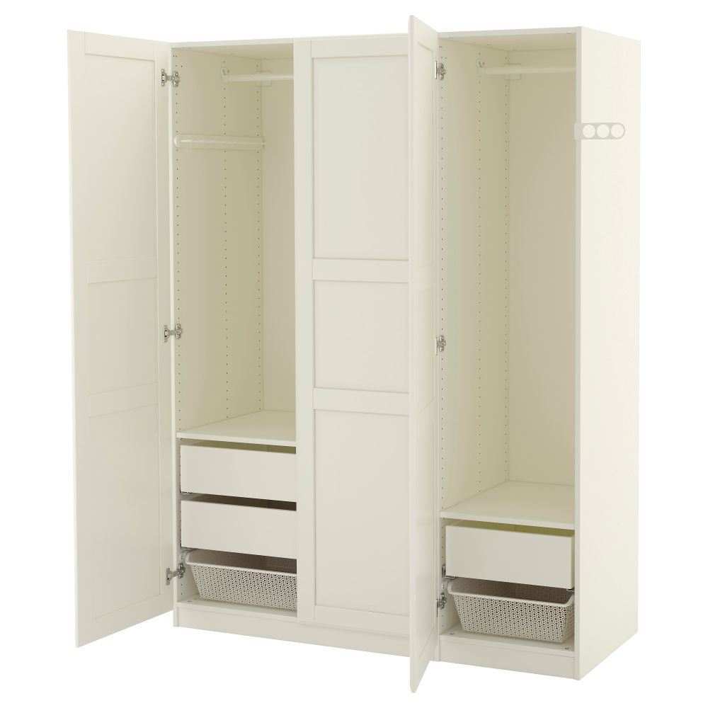 Гардероб ПАКС, белый, Тисседаль белый - фото 1