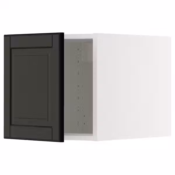 METOD Верхний шкаф - белый/Bodbyn чёрный 40x40 см - фото 1