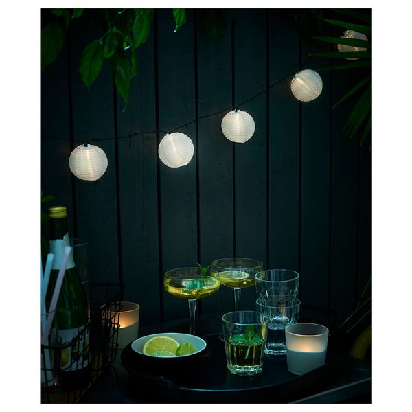 SOLARVET Гирлянда, 24 светодиода - для сада на солнечной батарее/шар белый - схема-чертеж с размерами