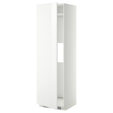 Высокий шкаф для холодильника или морозильника, с дверц, белый/Рингульт белый 60x60x200 см IKEA METOD МЕТОД 792.330.30