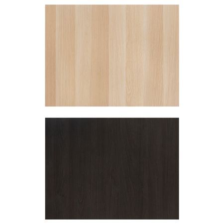 4 панели для рамы раздвижной дверцы ВОЛЬДА, двусторонний черно-коричневый, под беленый дуб