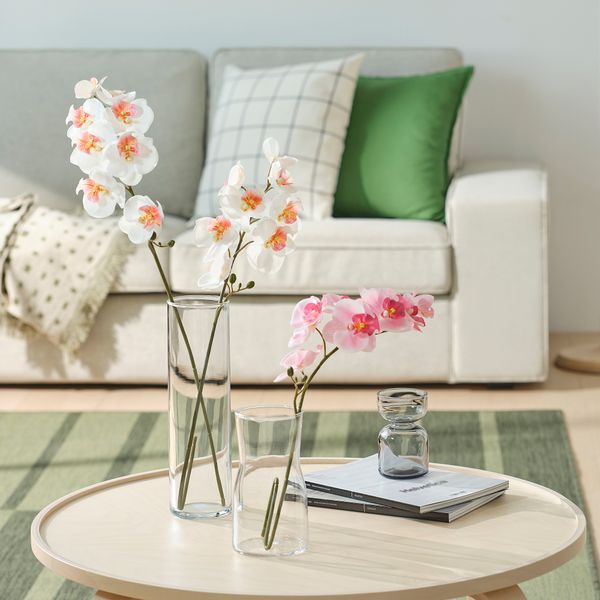 Цветок искусственный, для дома, улицы, Орхидея белый, 60 см IKEA SMYCKA СМИККА 105.871.56 - схема-чертеж с размерами