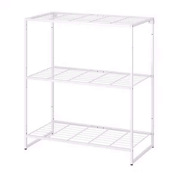 JOSTEIN Стеллаж - д/дома/улицы/проволочный белый 81x40x90 см - фото 1