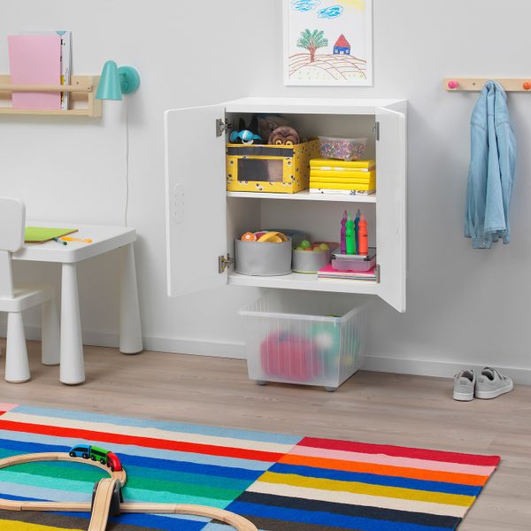 Навесной шкаф, белый/белый 60x30x64 см IKEA STUVA СТУВА / FRITIDS ФРИТИДС 592.767.37 - схема-чертеж с размерами