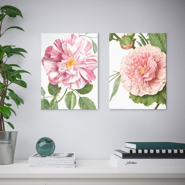 Набор постеров,2шт, Цветы 30x40 см IKEA EDELVIK ЭДЕЛВИК 004.901.50 - схема-чертеж с размерами