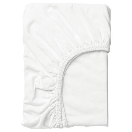 Простыня натяжная, белый, 70x160 см IKEA LEN ЛЕН 701.286.13