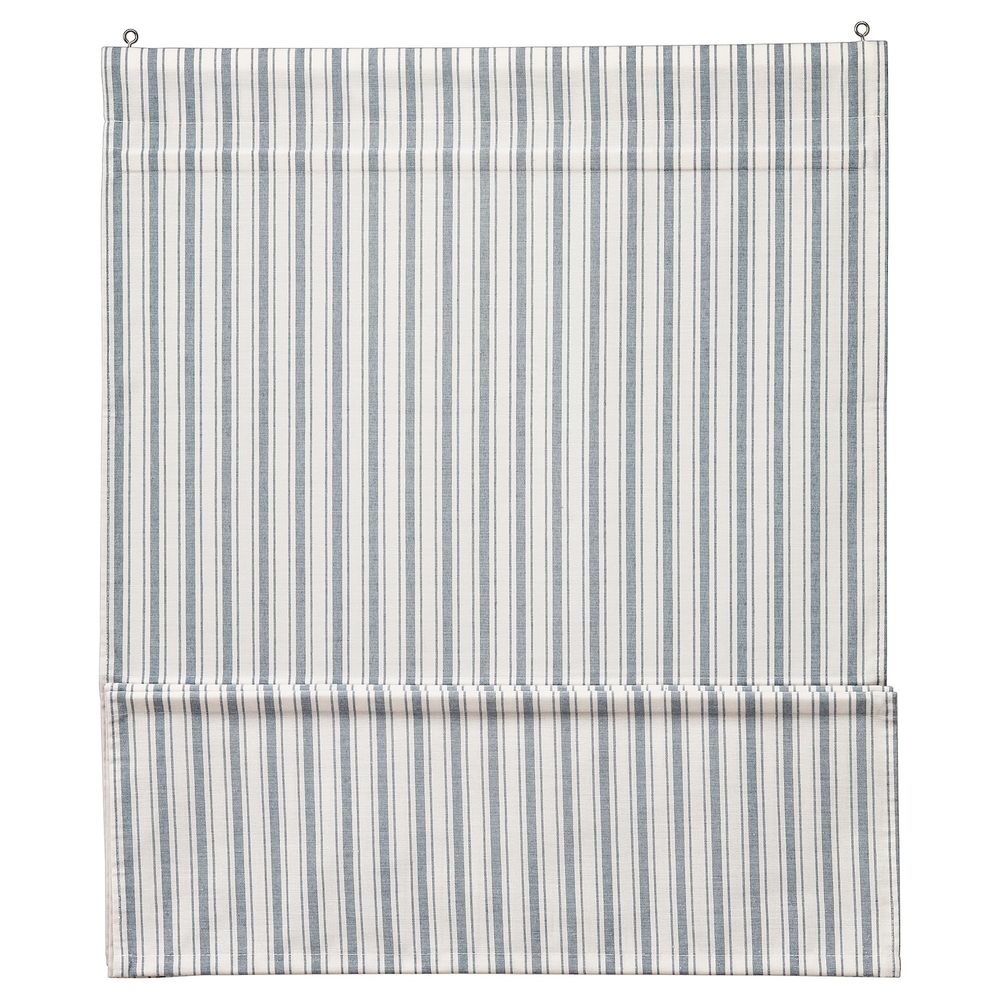 Римская штора, белый, синий 120x160 см IKEA RINGBLOMMA РИНГБЛУММА 304.326.20 - фото 1