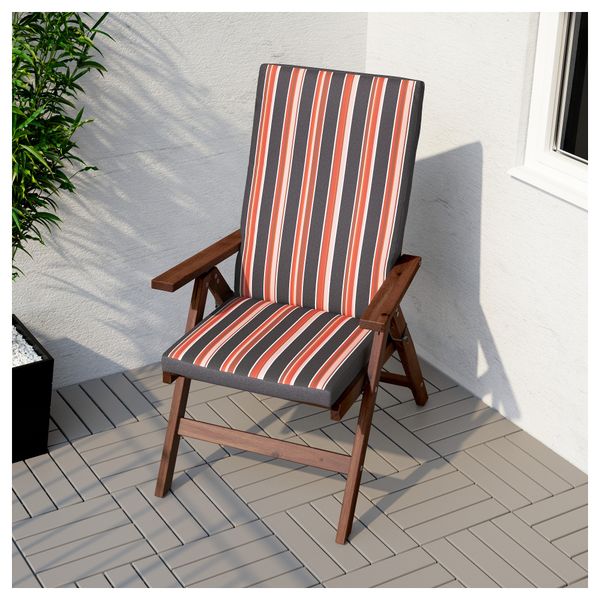 Садовое кресло, регулируемая спинка ЭПЛАРО, складной коричневый коричневая морилка коричневый - фото 7