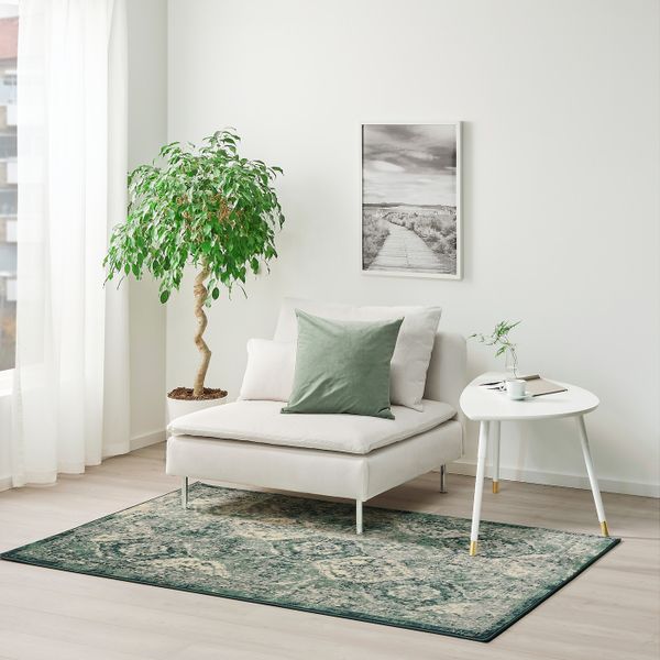 Ковер, короткий ворс, зеленый 133x195 см IKEA VONSBÄK ВОНСБЭК 904.500.36 - фото 3