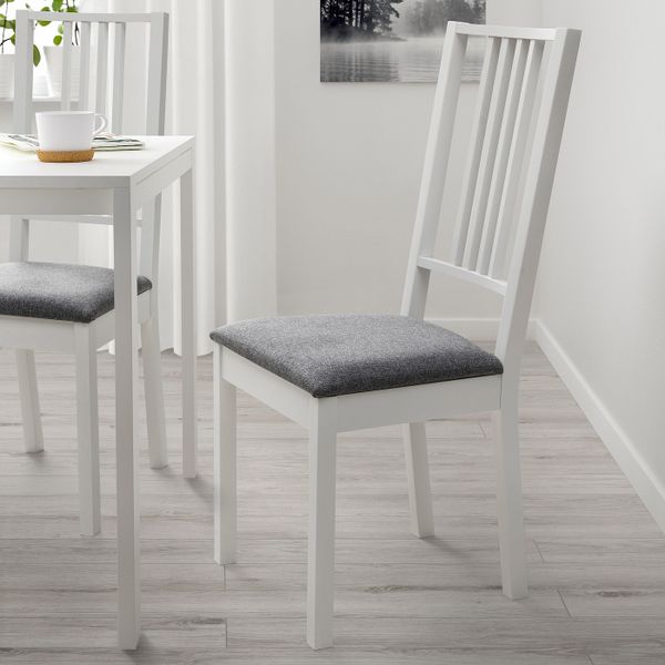 Стул, белый/Гуннаред классический серый IKEA BÖRJE БЁРЬЕ 104.784.40 - фото 2