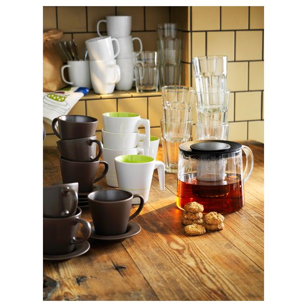 Чашка кофейная с блюдцем ДИНЕРА, коричневый (18 сл) - схема-чертеж с размерами