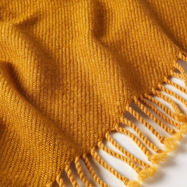 Плед, желтый 60x160 см IKEA OMTÄNKSAM ОМТЭНКСАМ 604.694.57 - фото 2