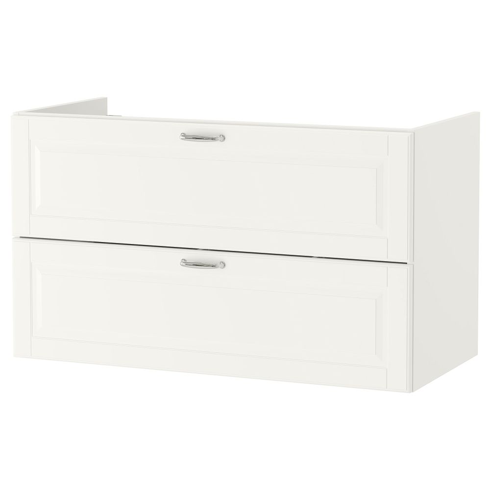 Шкаф для раковины с 2 ящиками, 100x47x58 см, Kasjön белый IKEA GODMORGON ГОДМОРГОН 003.876.57 - фото 1