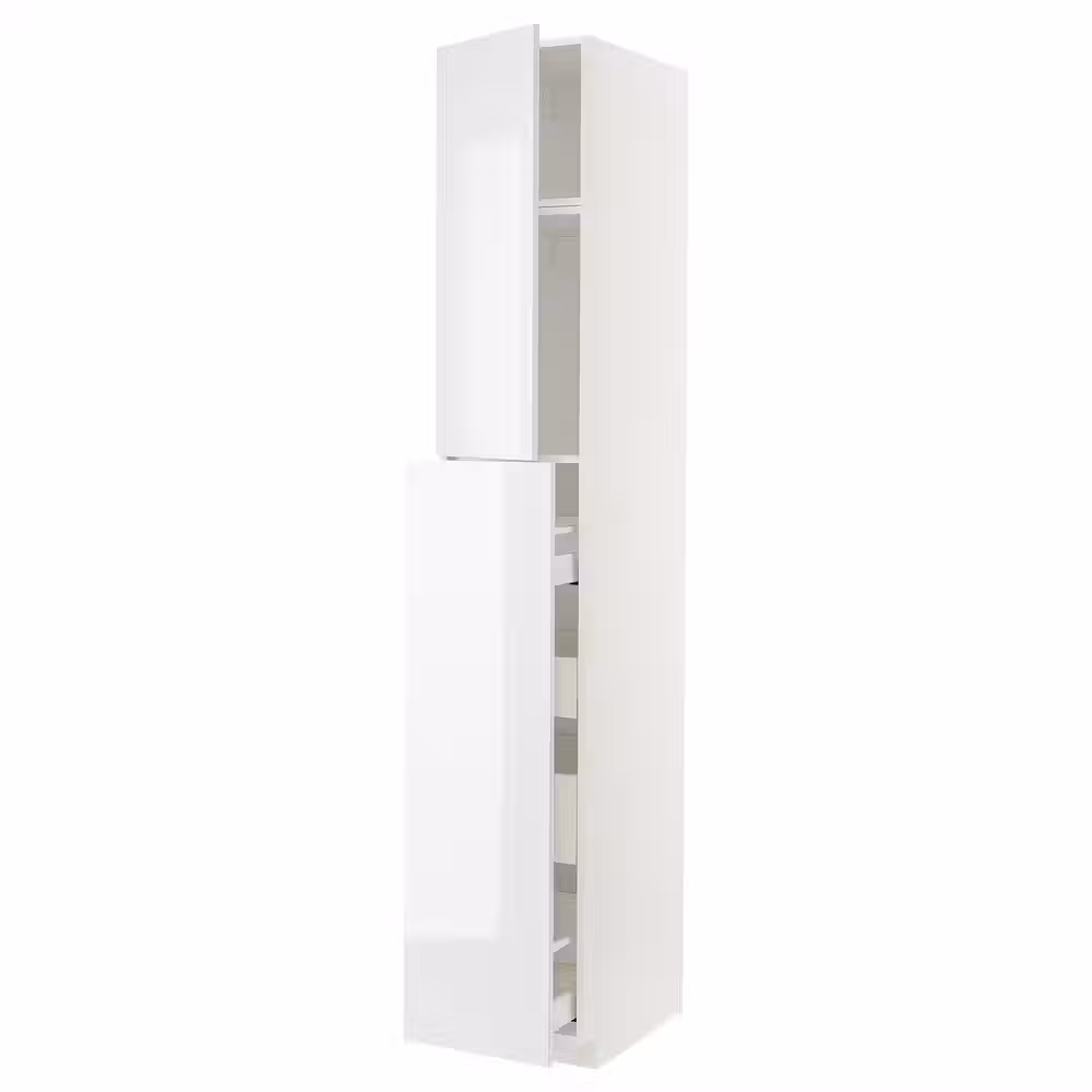 METOD / MAXIMERA Высокий шкаф/выдвижн секция/1дв/4ящ - фото 1