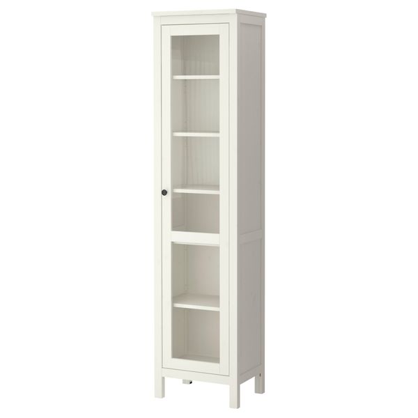 Шкаф-витрина ХЕМНЭС, белая морилка (49x197 см) - фото 1