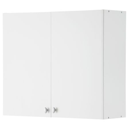 Навесной шкаф с дверями АЛЬБРУ, белый (80x70 см)