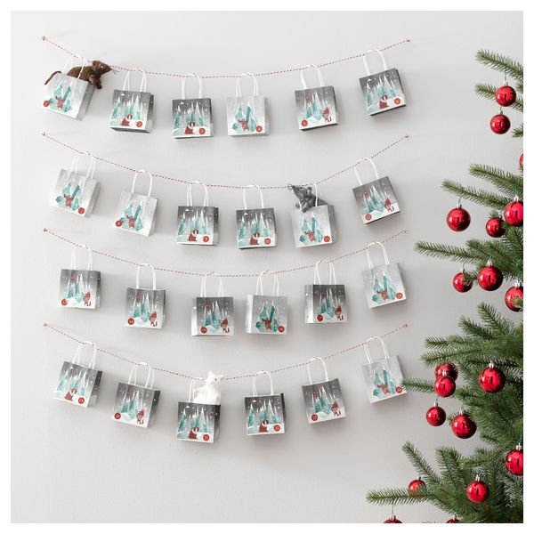 Подарочный пакет ВИНТЕР 2017 (10x10 см) - схема-чертеж с размерами