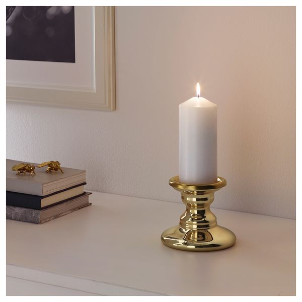 Подсвечник для формовой свечи ВИНТЕР 2018, золотой (10 см) - схема-чертеж с размерами