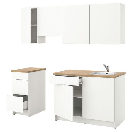 Кухня, 220x61x220 см, белый IKEA KNOXHULT КНОКСХУЛЬТ 893.933.63