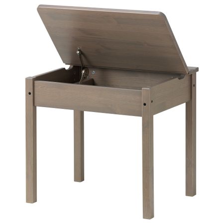 Стол с отделением для хранения СУНДВИК, серо-коричневый (58x45 см)