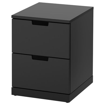 NORDLI Комод с 2 ящиками - антрацит 40x54 см