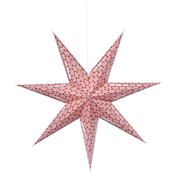 Подвесной светильник СТРОЛА, звезда красный (70 см) - схема-чертеж с размерами